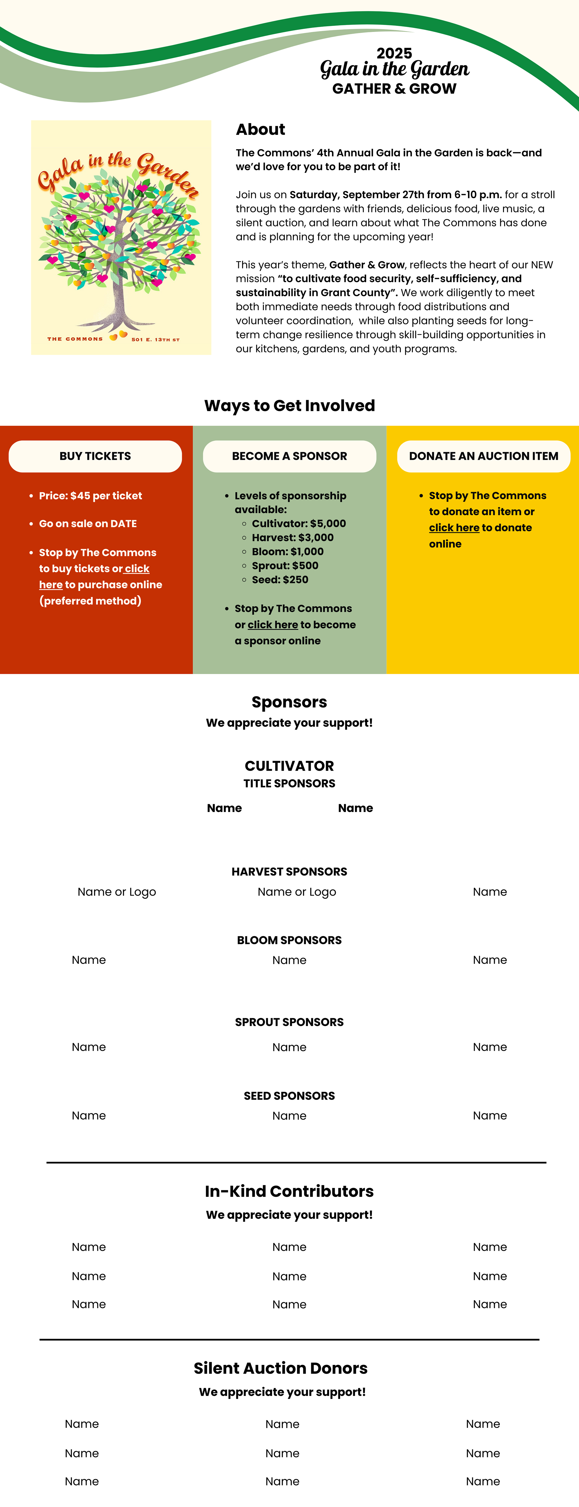 Design Outline for Website