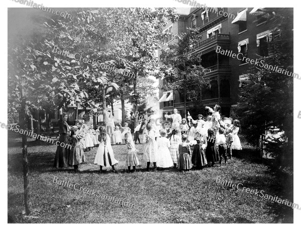 TO-21 Kindergarteners in white at Battle Creek Sanitarium