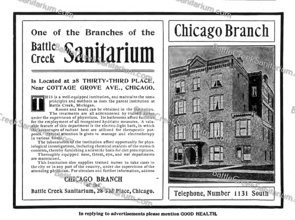 SS-1 Battle Creek Sanitarium - CHICAGO Branch