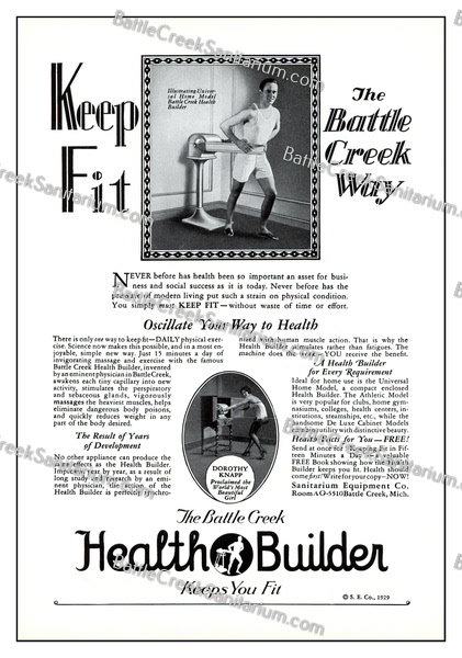 TI-141 Vibro-therapy at Battle Creek Sanitarium