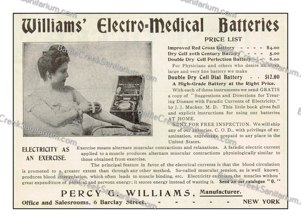 TI-15 Electrotherapy at Battle Creek Sanitarium