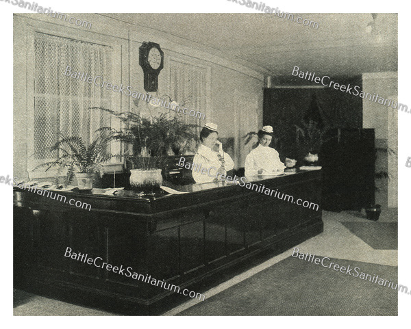 TI-107 Ladies' hydrotherapy reception, Battle Creek Sanitarium