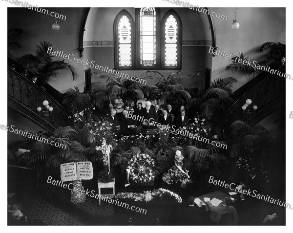 FAM-48 Ellen White's funeral at Battle Creek Dime Tabernacle