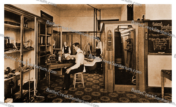TI-96 Hydrotherapy lab at Battle Creek Sanitarium