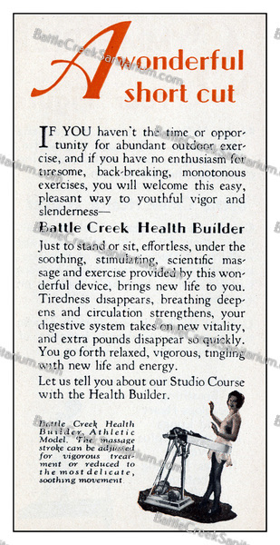 TI-145 Vibro-therapy at Battle Creek Sanitarium