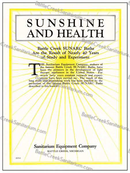 TI-217 Light Therapy at Battle Creek Sanitarium