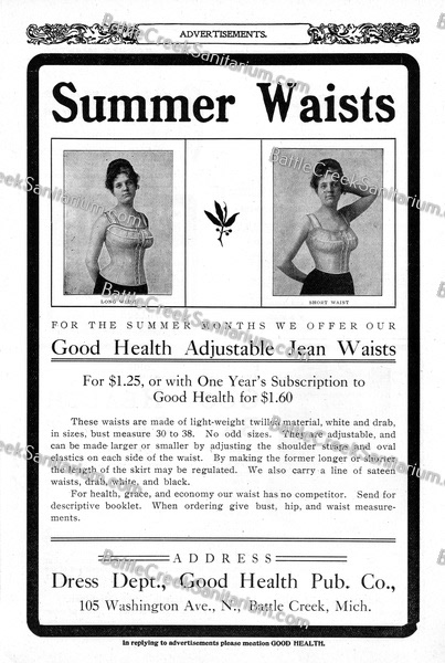 Misc-41 Dress reform Battle Creek Sanitarium
