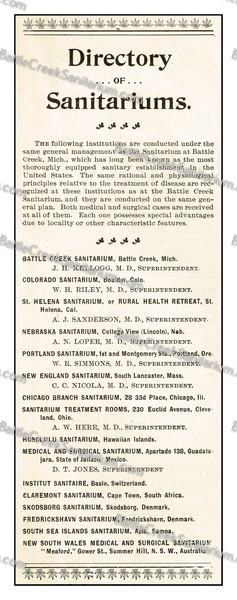 SS-12 The Colorado Sanitarium