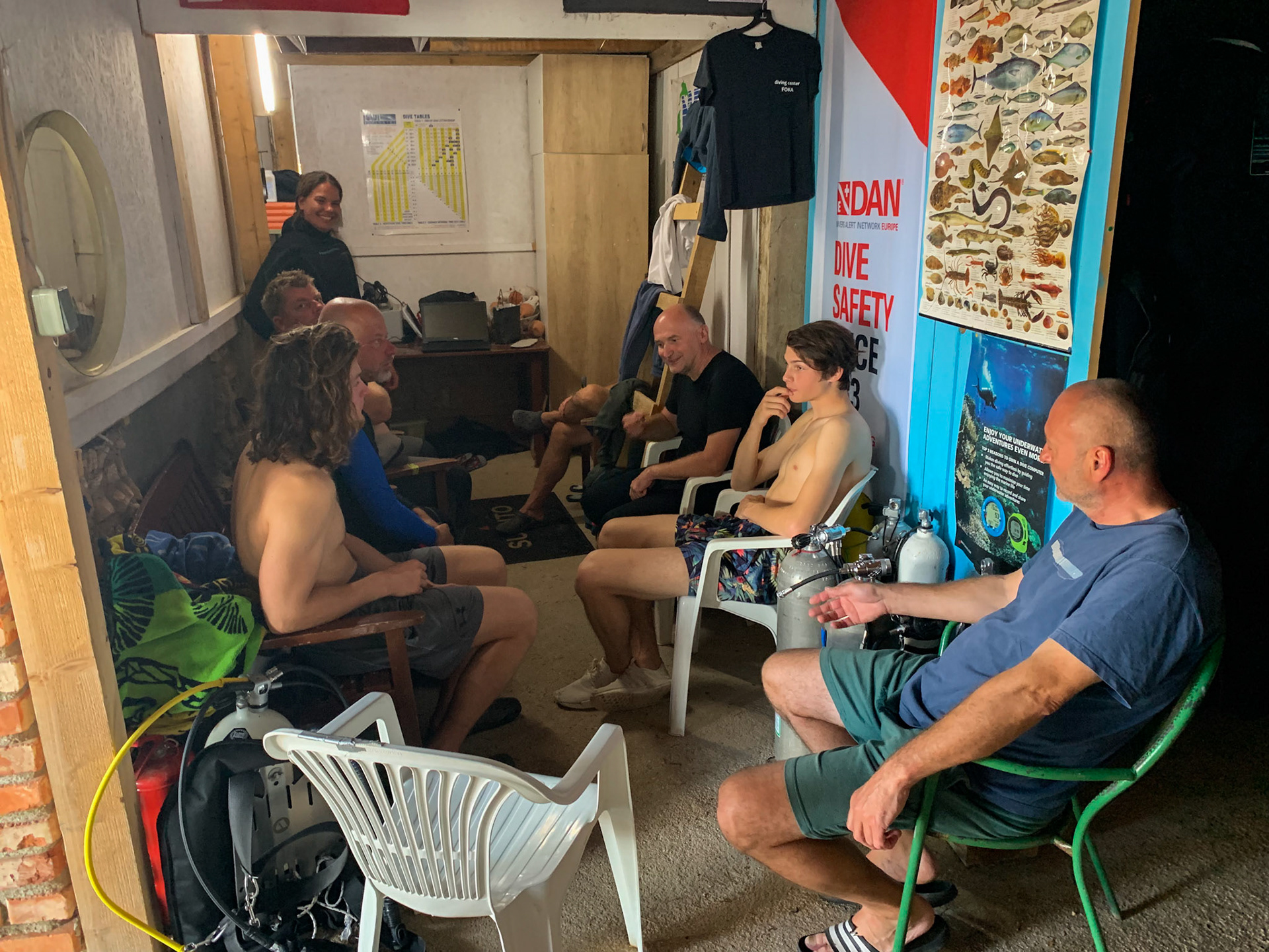 Briefing před ponorem na Letavicu