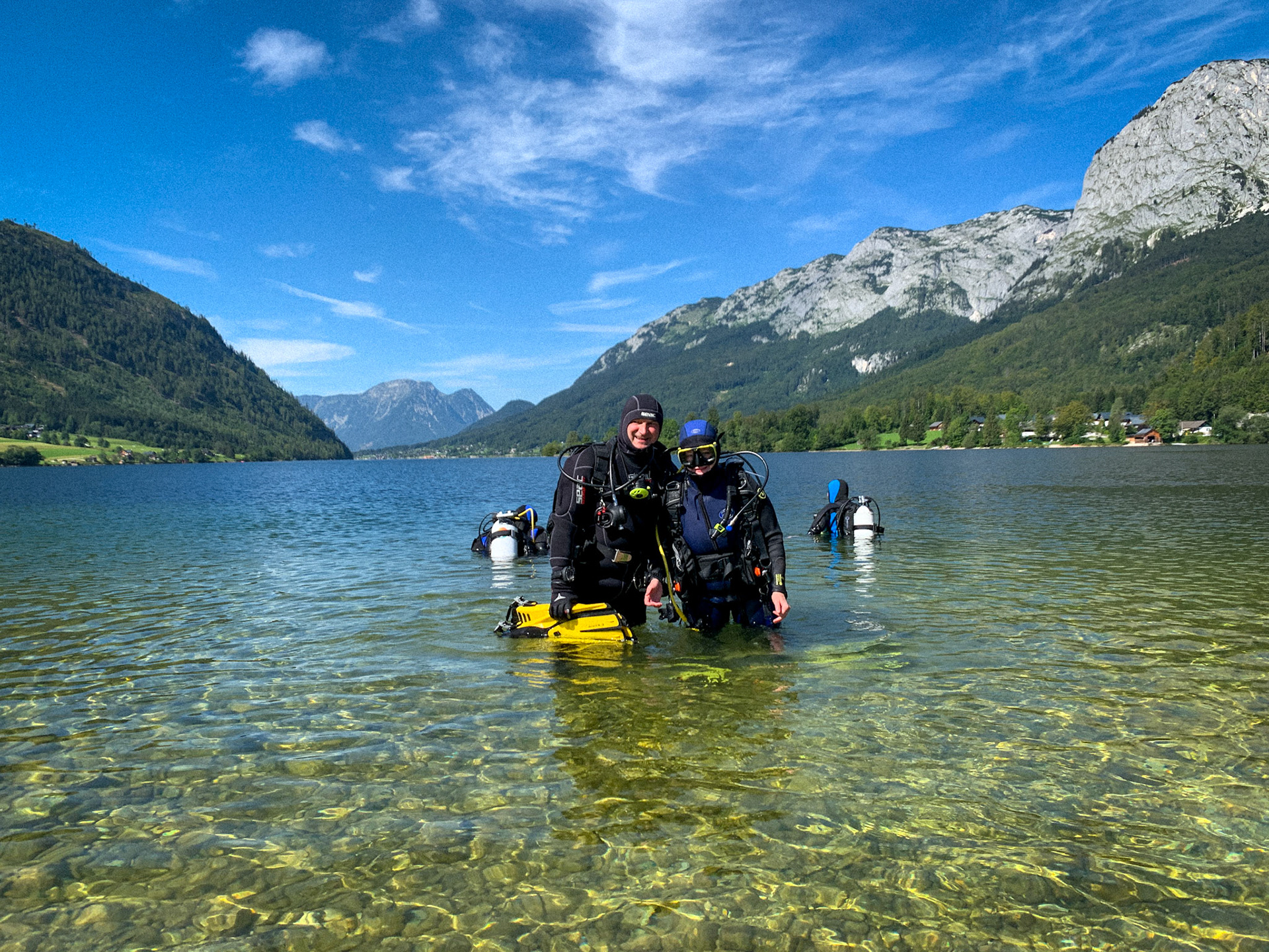 Druhá skupina před ponorem