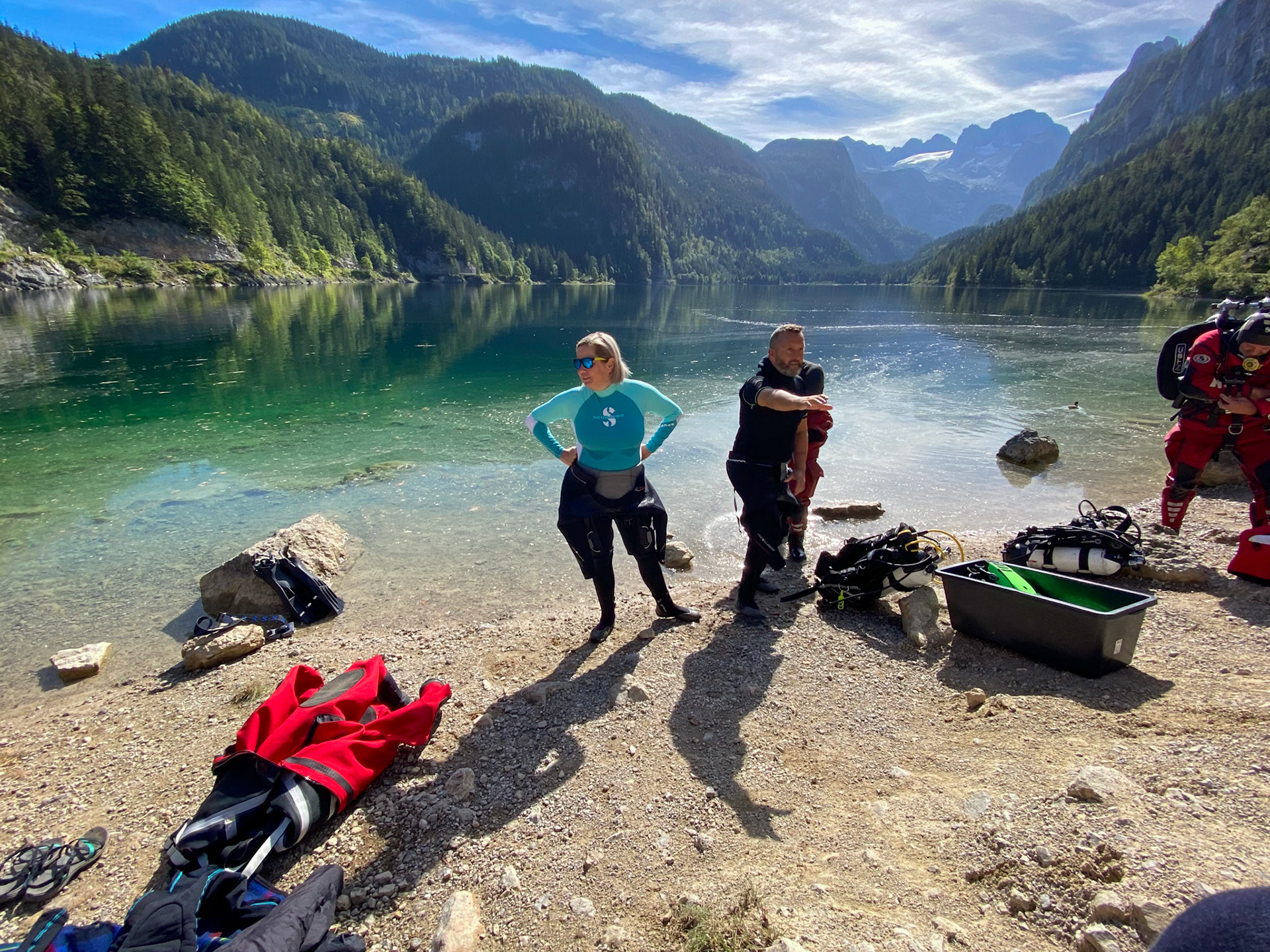 Před ponorem na Gosausee
