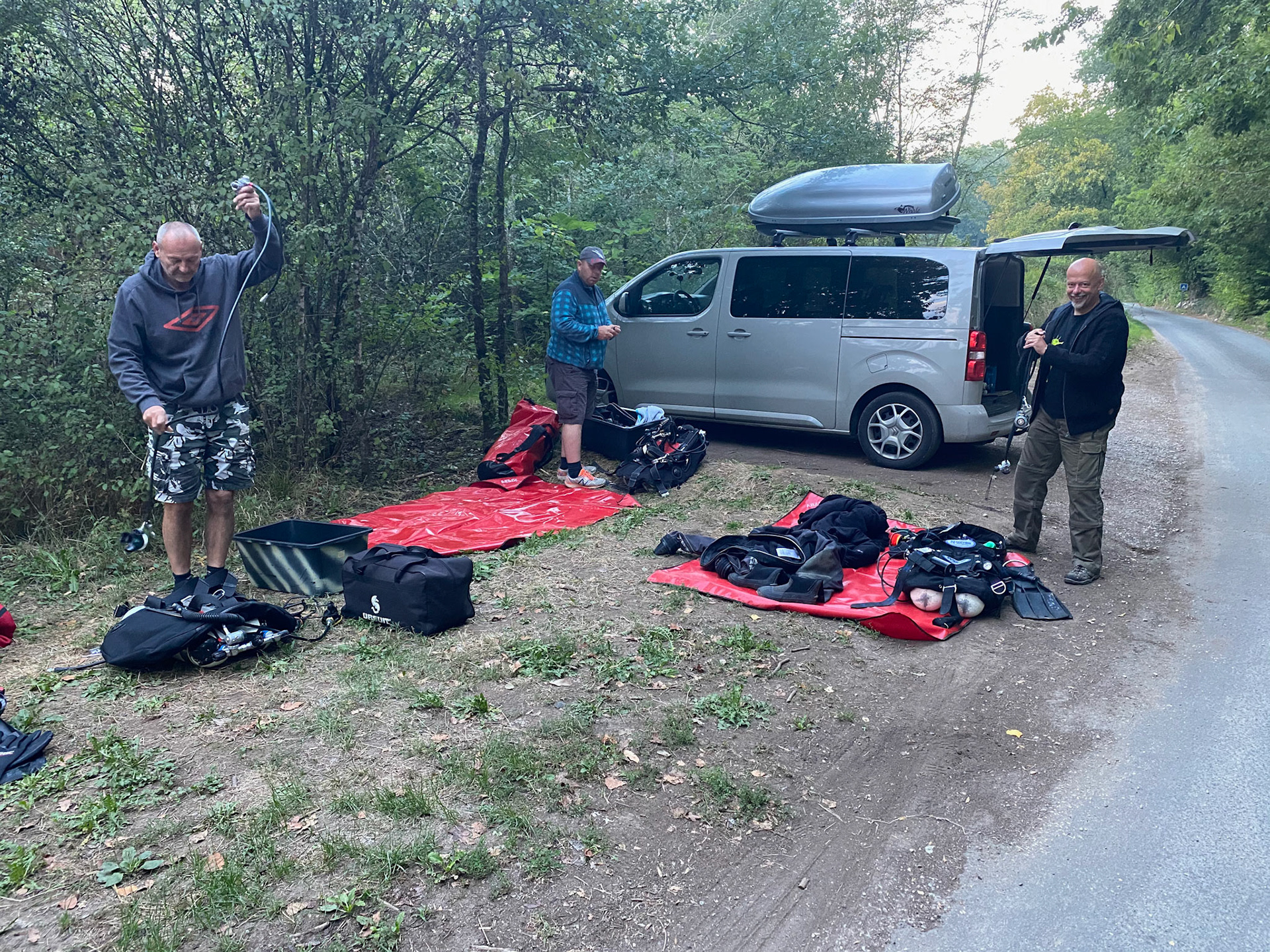 Před ponorem na Saint Georges