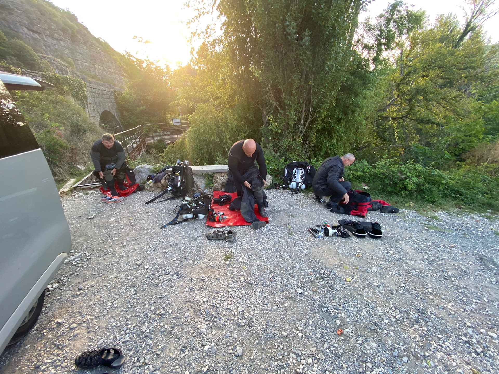 Příprava na ponor na Landenouse