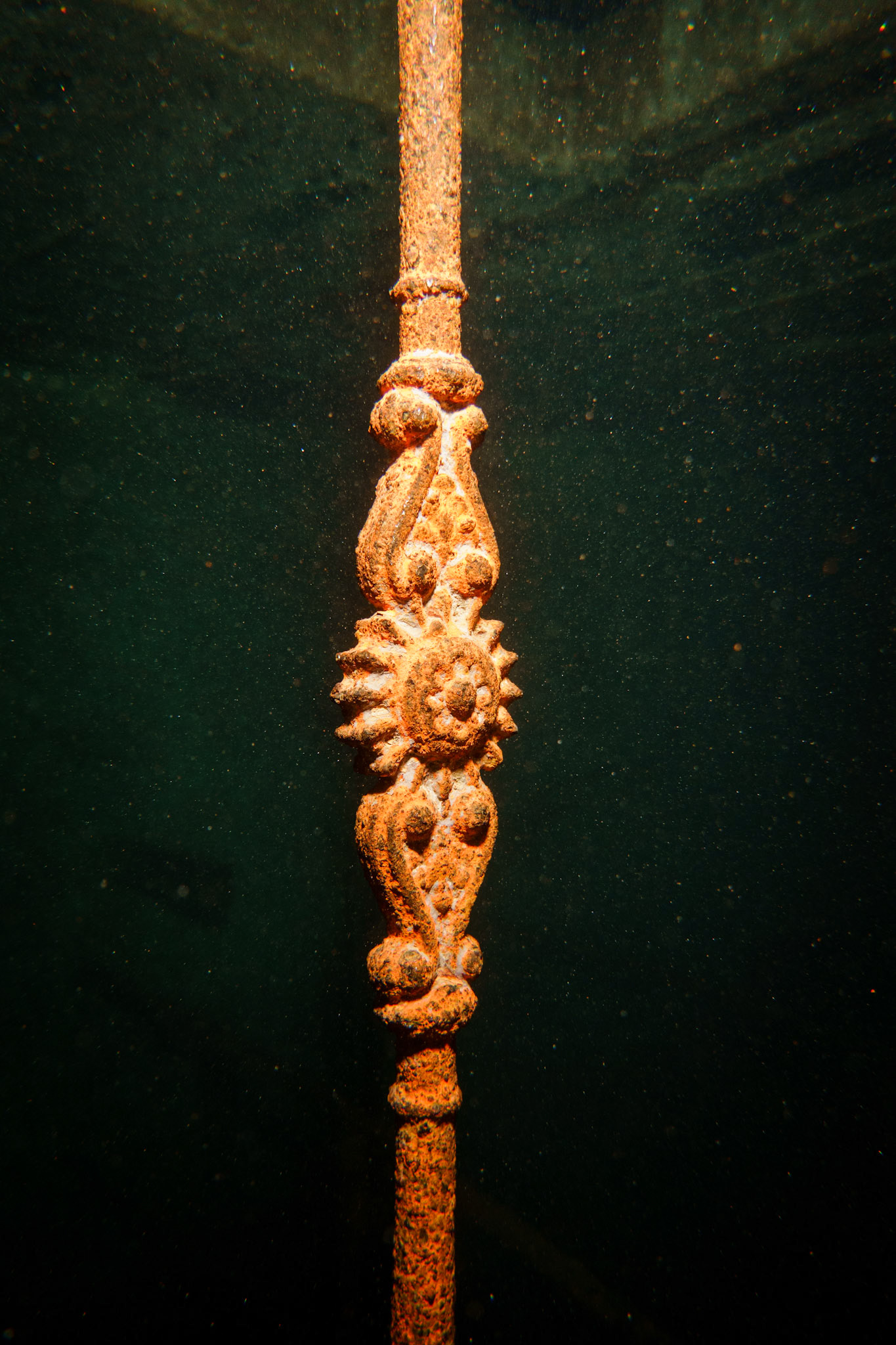 Zdobení zábradlí v Kobanya mine