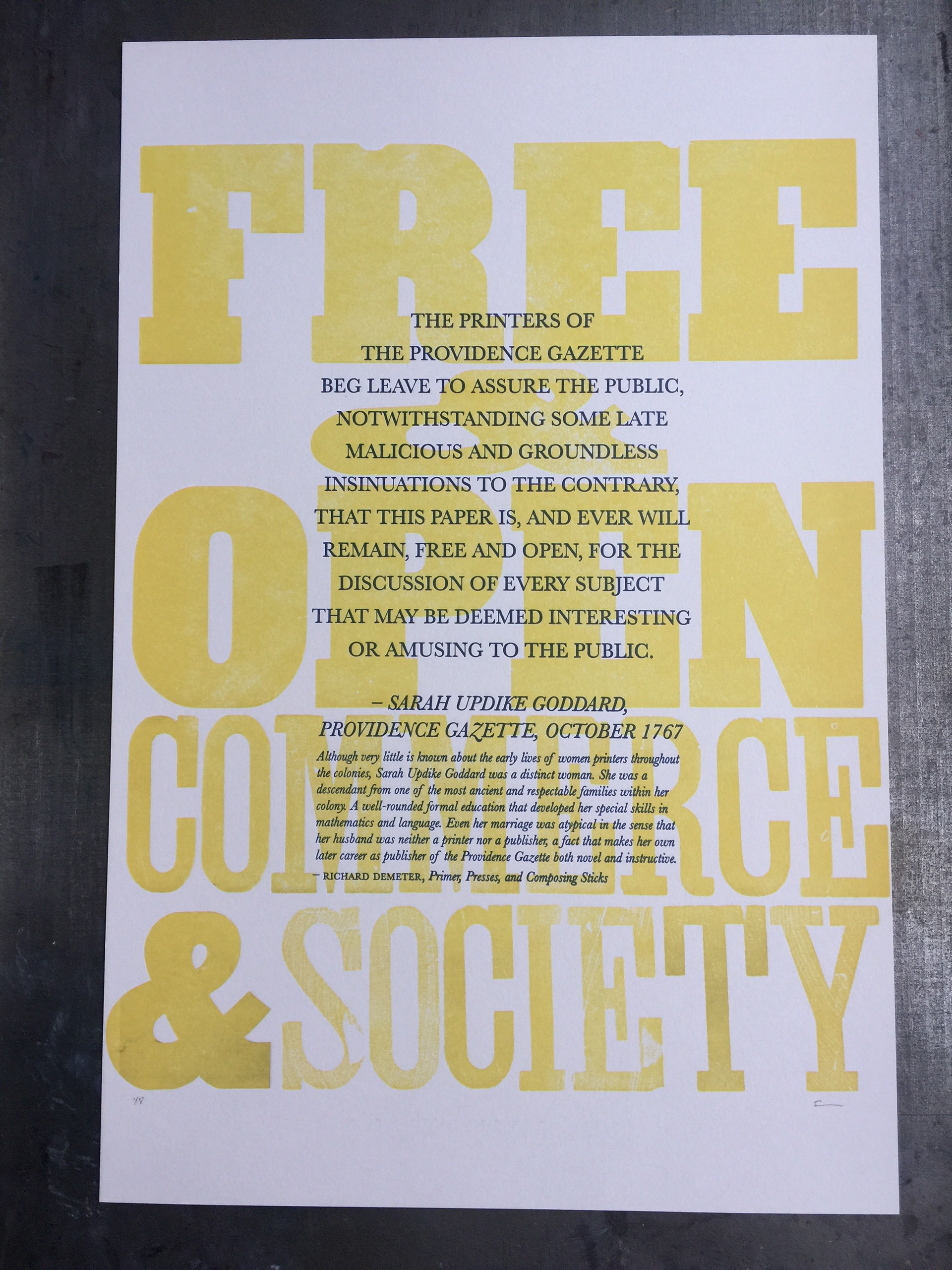 Broadside series, Early American Women