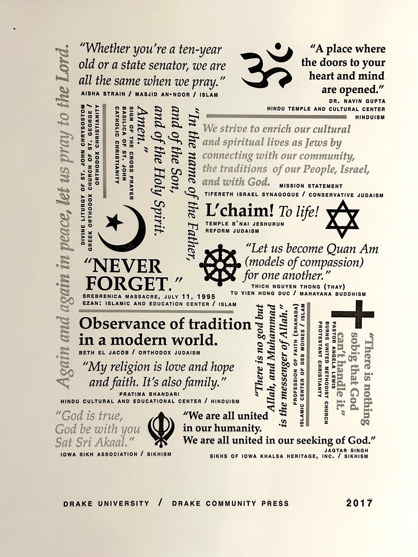 Drake Community Press print and stationery