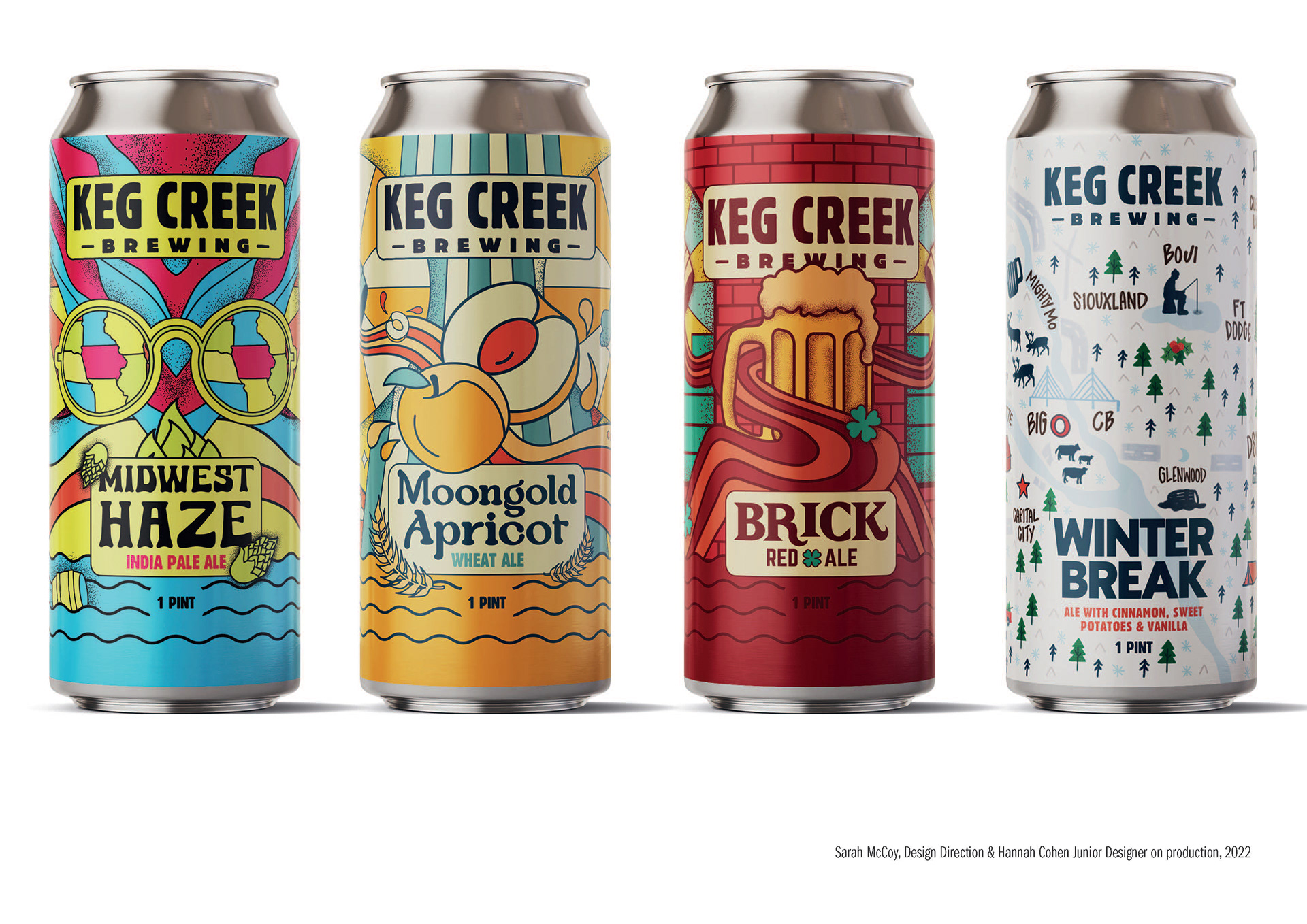 Keg Creek Brewing, helped with Art Direction, Hannah Cohen Designer