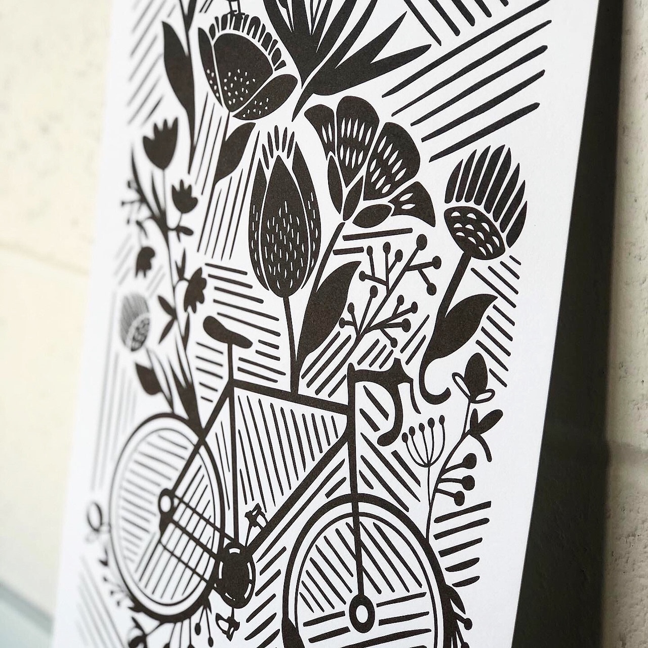 The Permanent Collection Design and Limited Edition Print, Bike in Garden