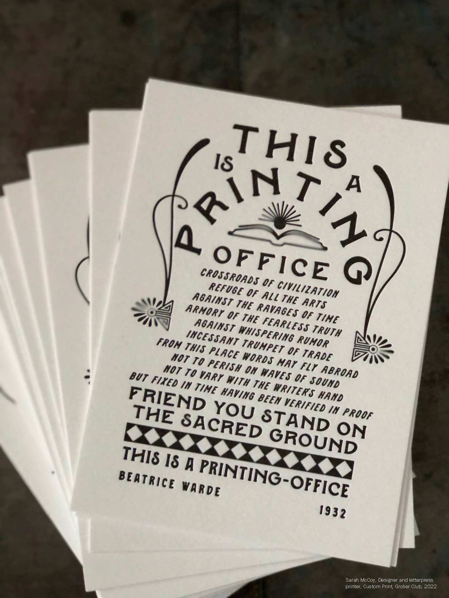 Custom Print, Grolier Club NYC