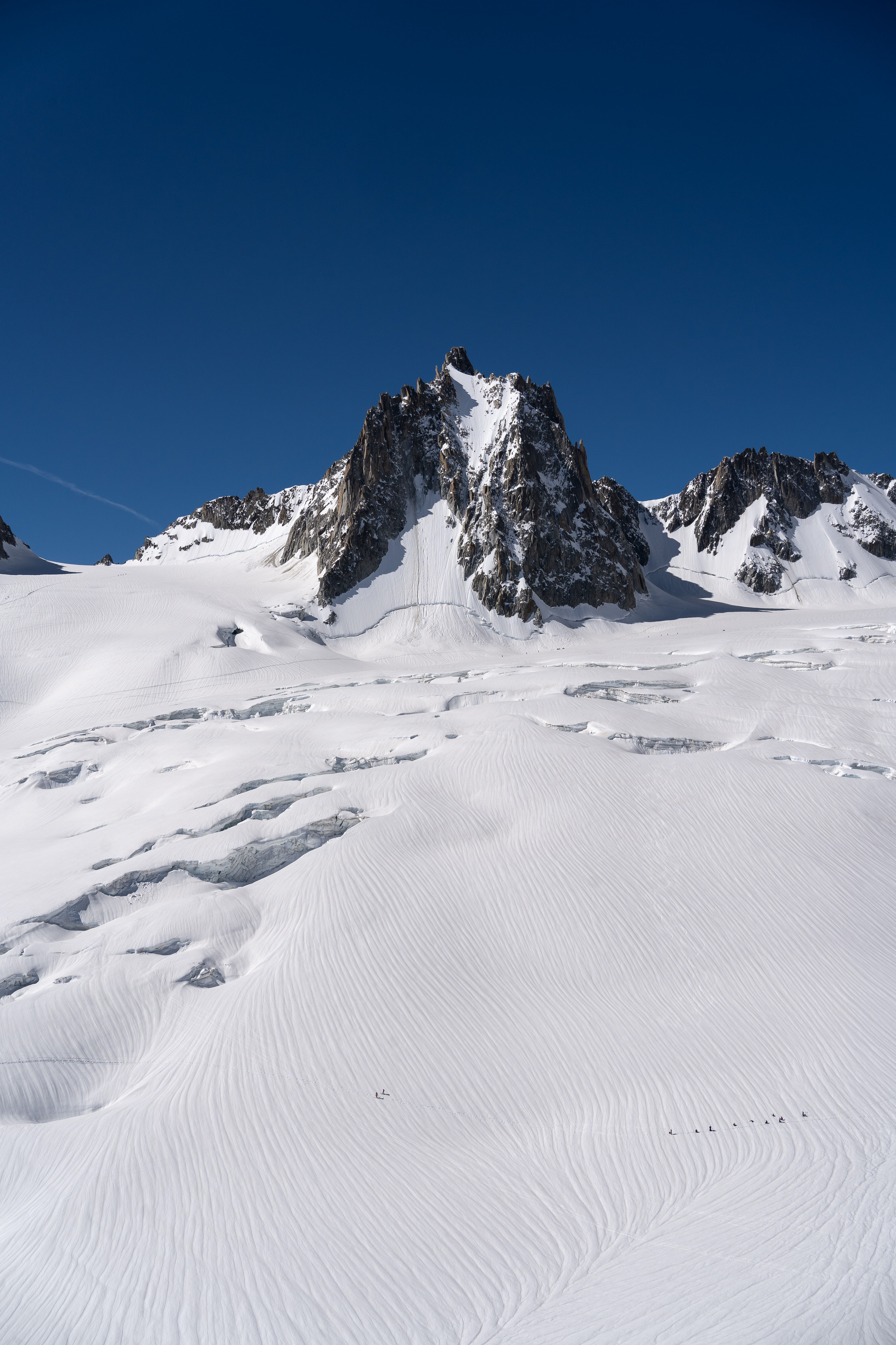 Le Glacier du Géant vu depuis les télécabines (Chamonix) - 2021.