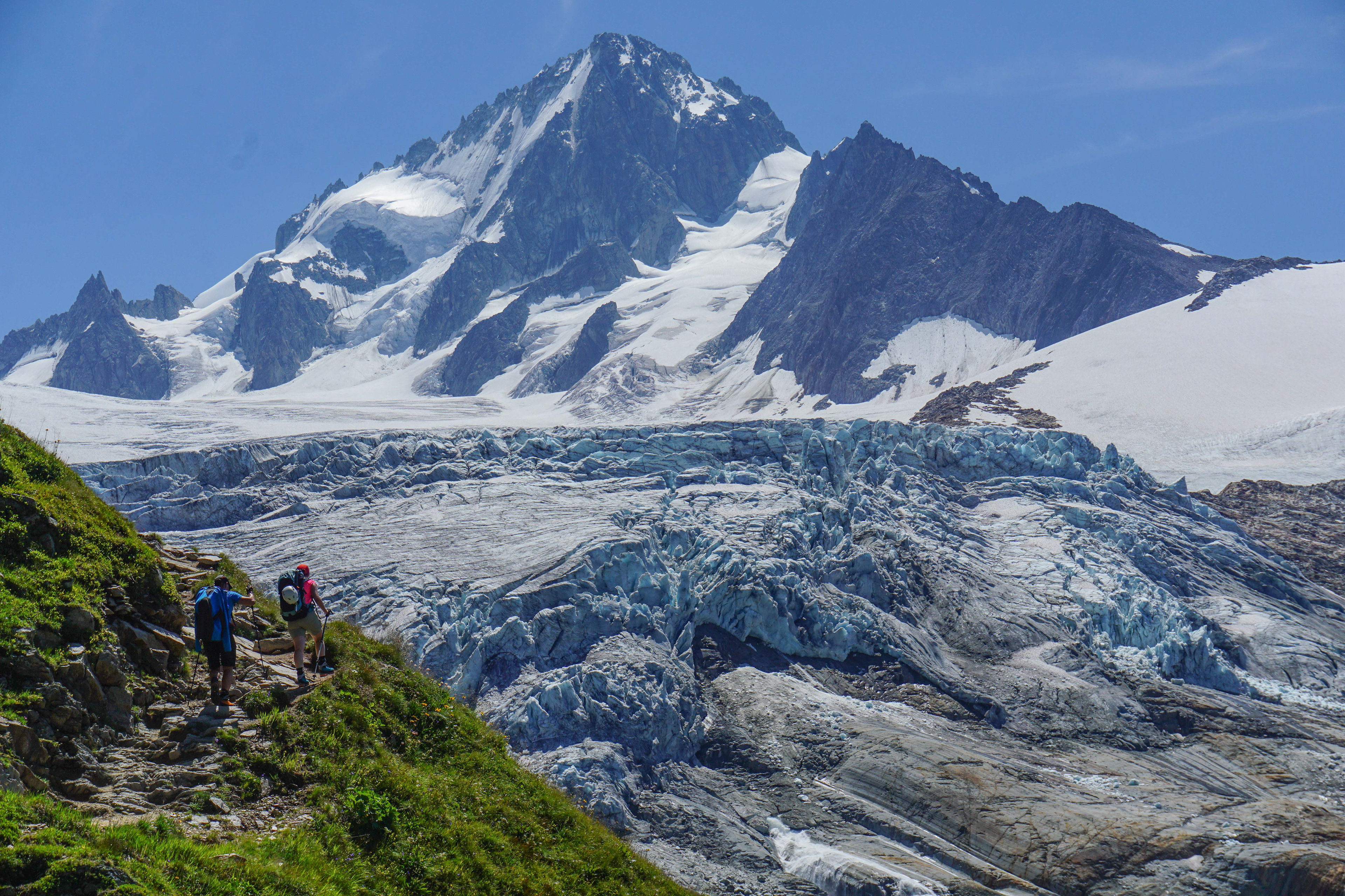 Vue sur le glacier du Tour. Chamonix (France) - 2019. 