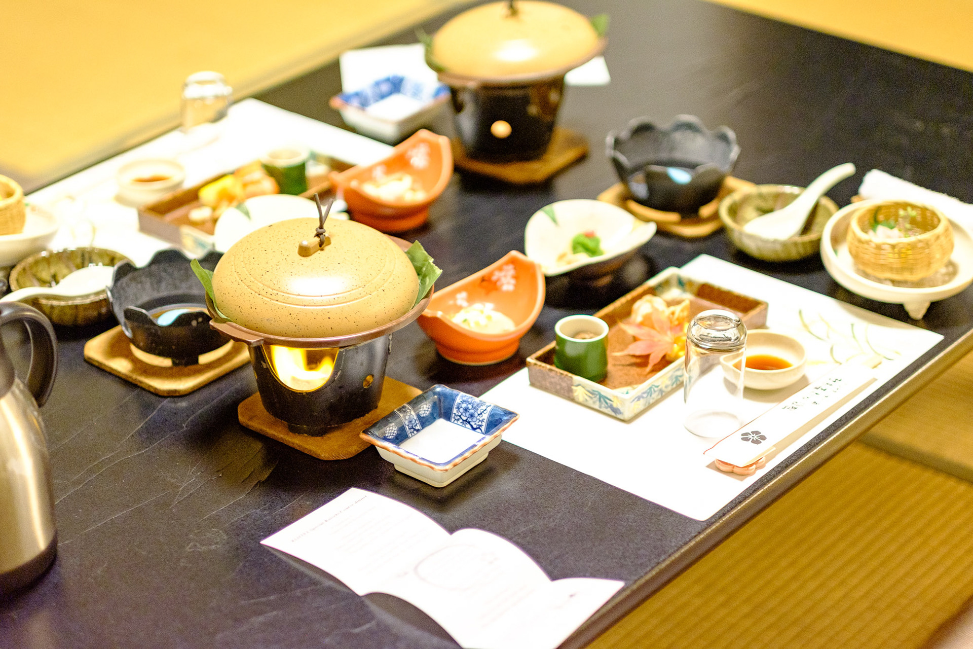 Second kaiseki dinner with grilled pheasant at Hakone ryokan