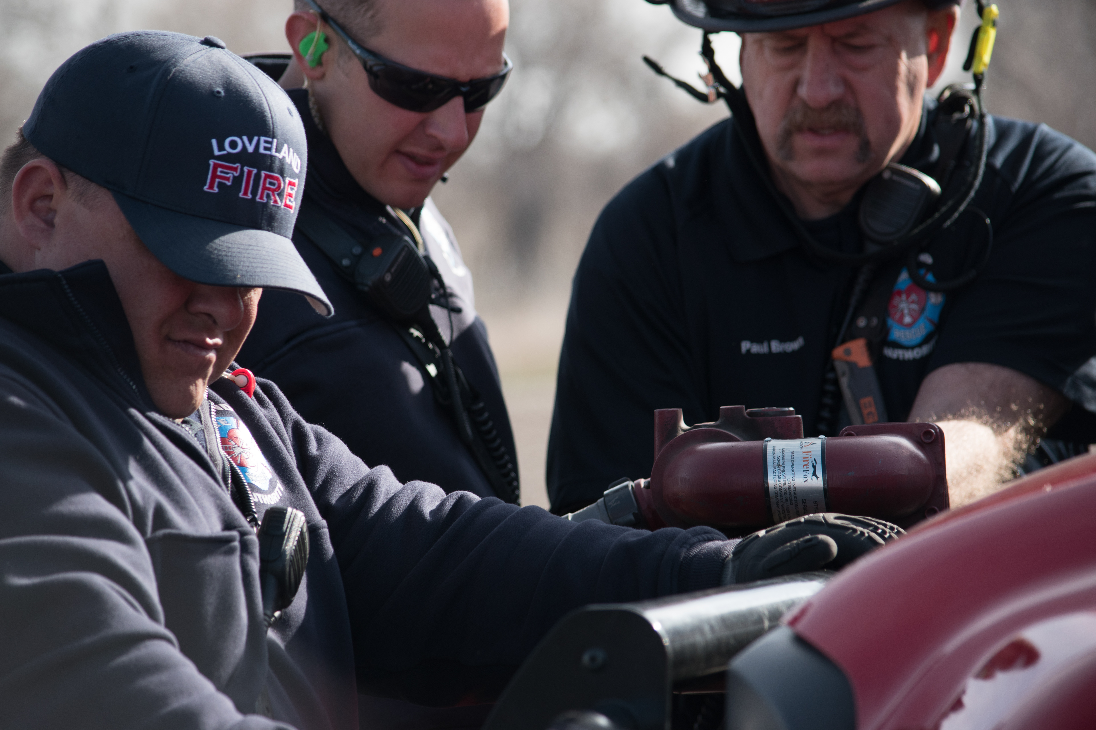 After Rig 61 was renovated, Josh Valerio and other members of his shift receive training on the new systems at the LFRA Training Center, March 25, 2018.