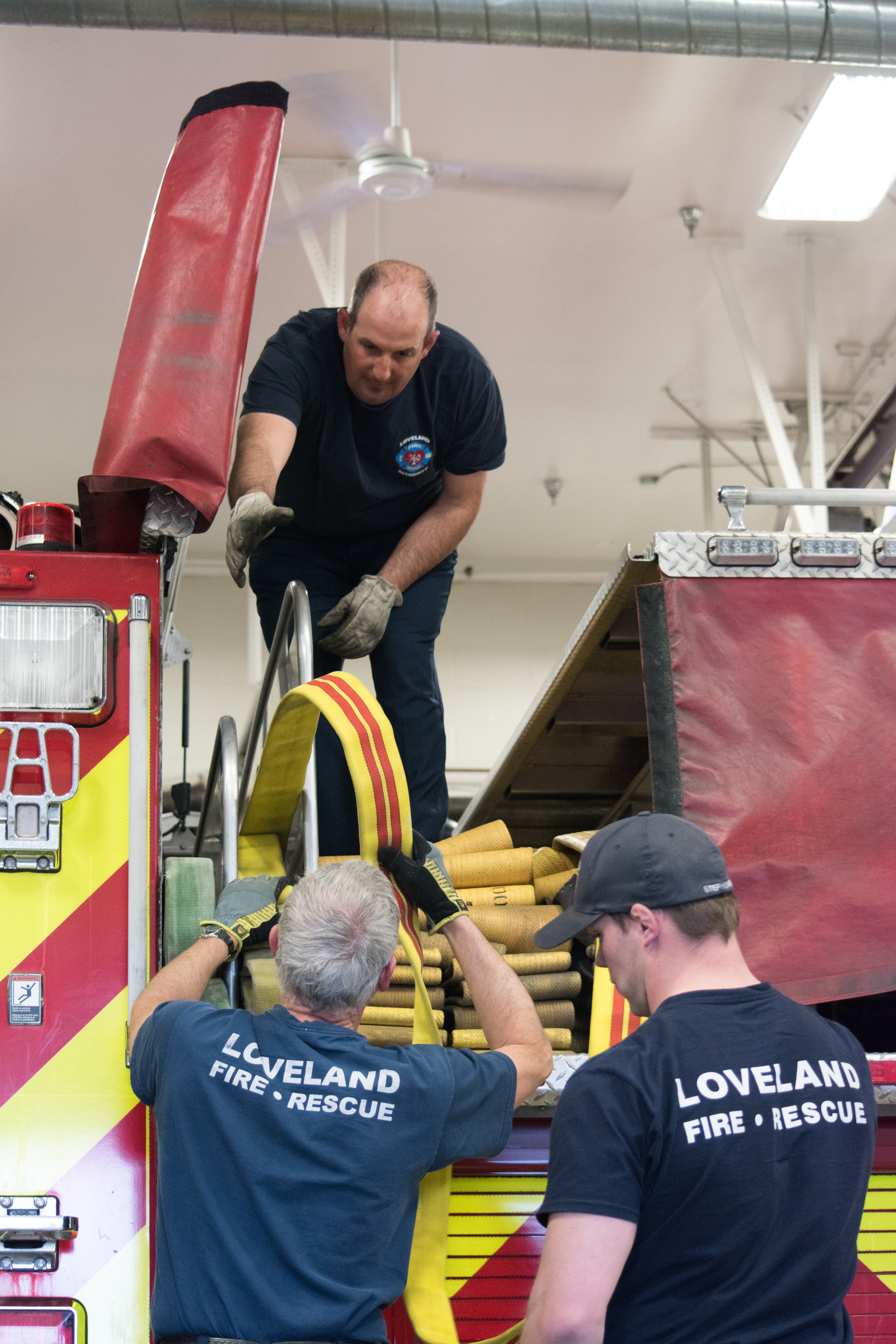 B Shift ends their shift by redressing the engines and replacing the equipment, Station 6, March 25, 2018.