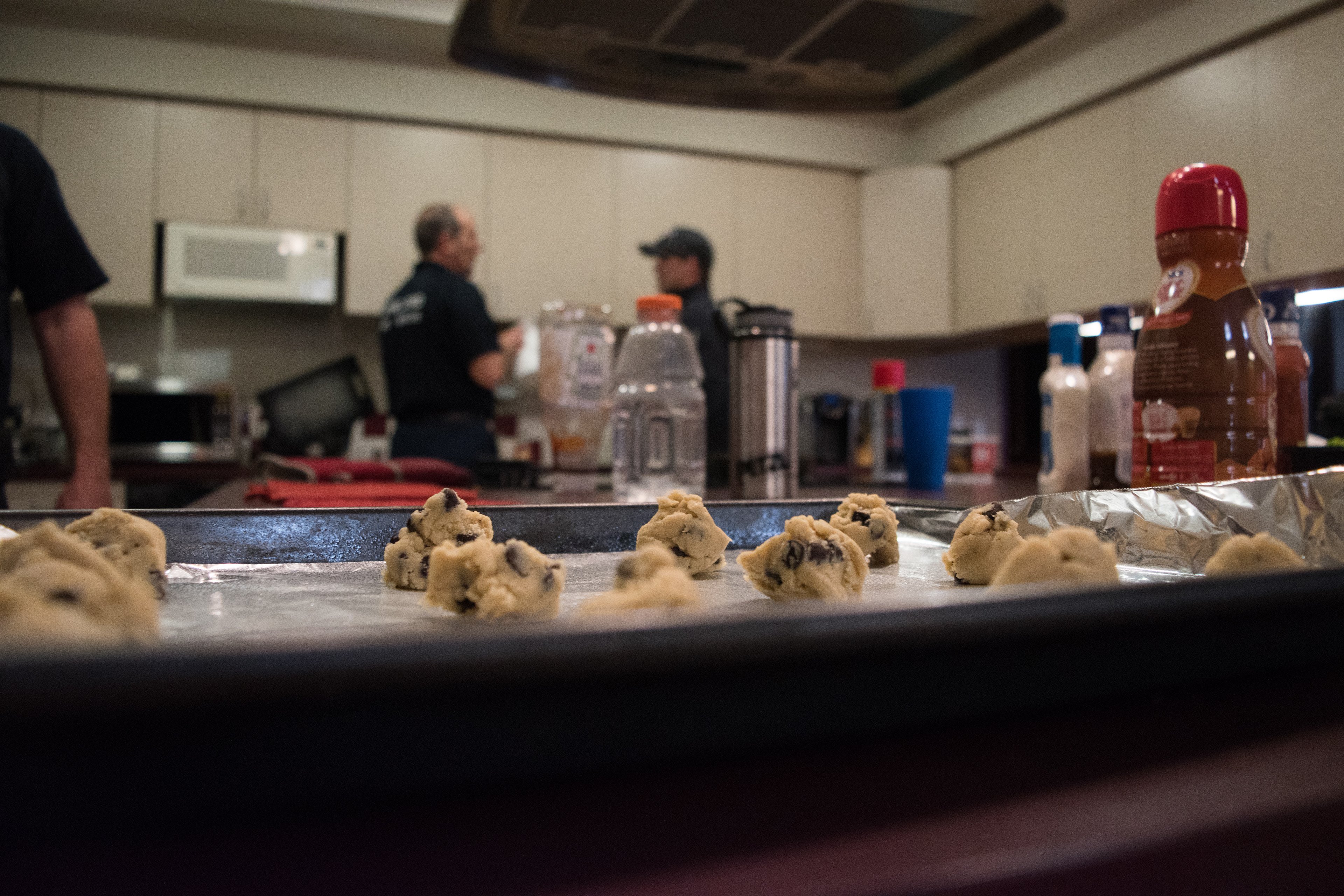 At Station 6, C Shift prepares dinner during their 24-hour shift, March 25, 2018.