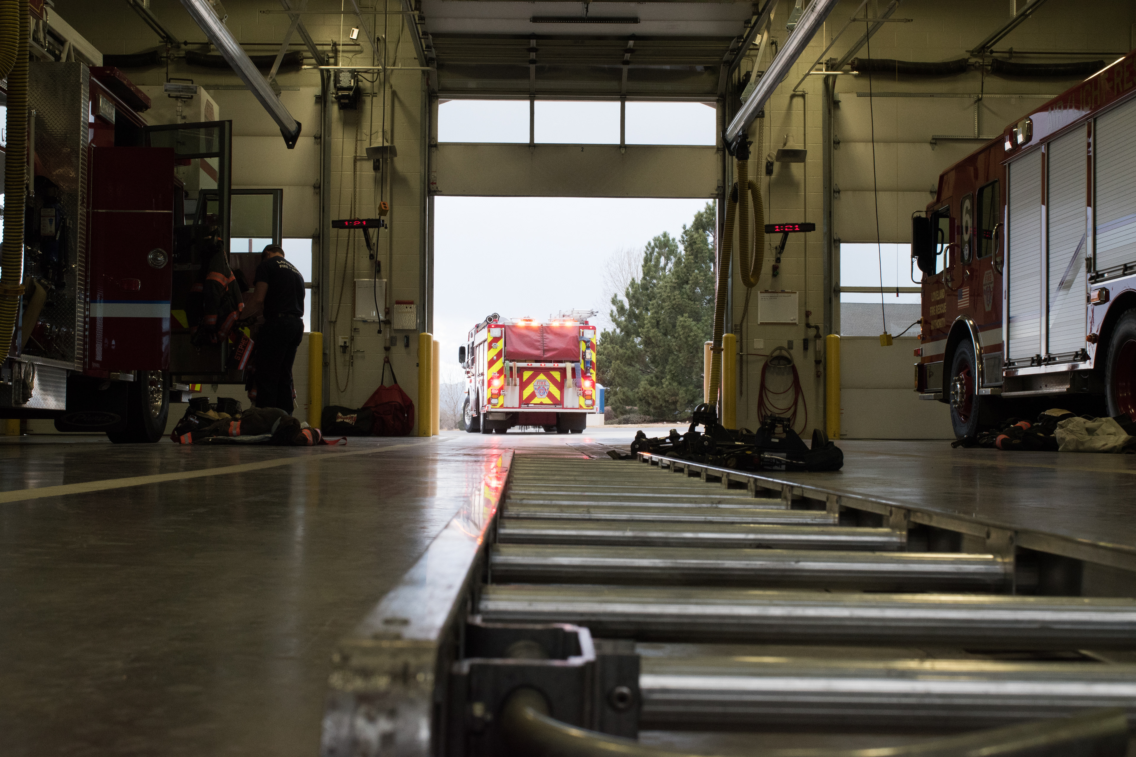 Station 6 is one of the only LFRA stations that is a double company, meaning it houses both engine and tower trucks, March 25, 2018.