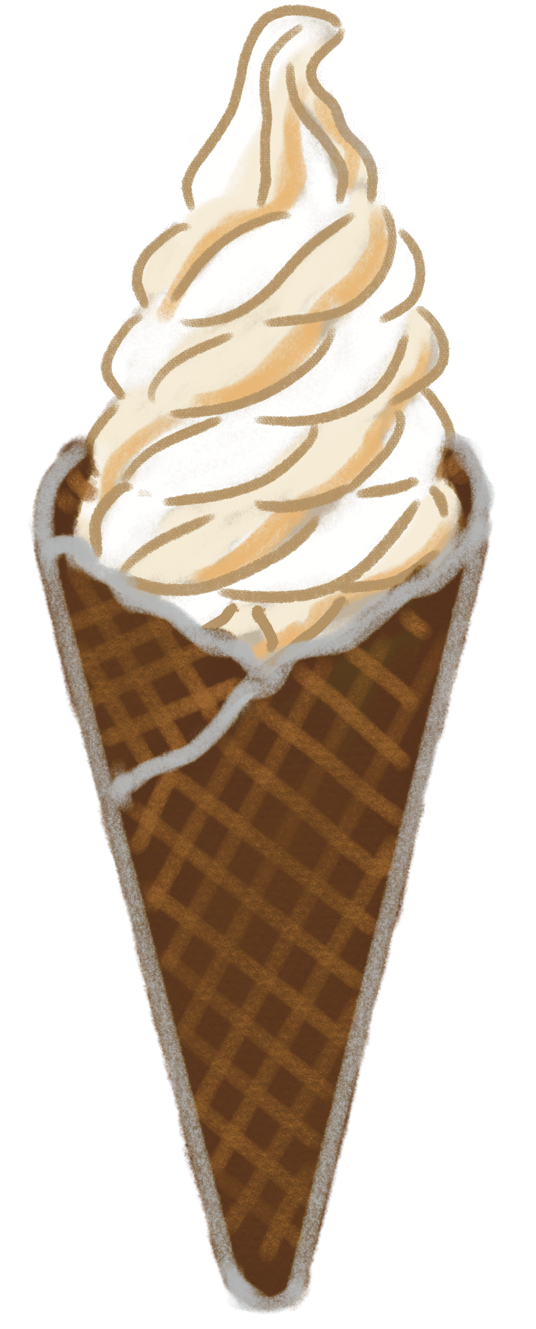 ソフトクリーム　アイス　イラスト
