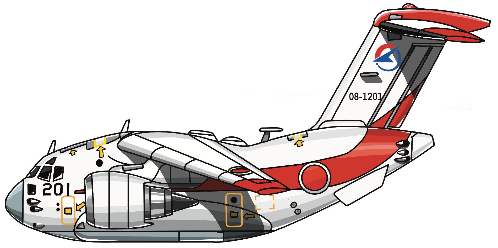 C-2 航空自衛隊　イラスト