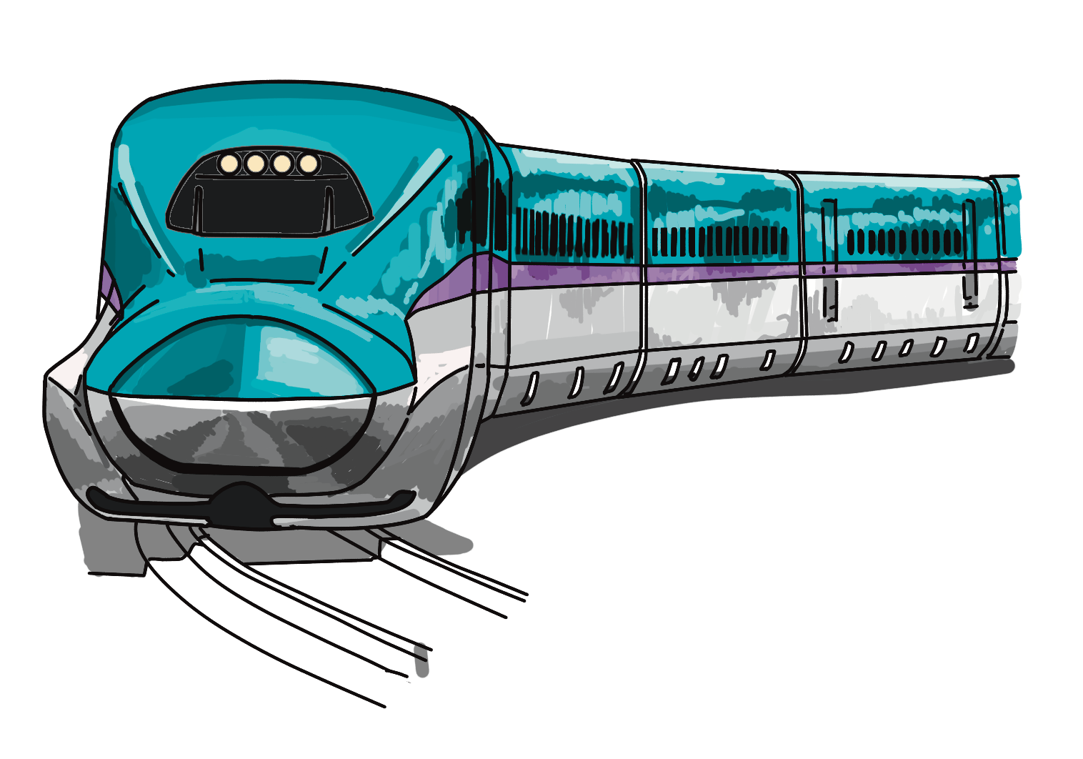 新幹線　イラスト　電車