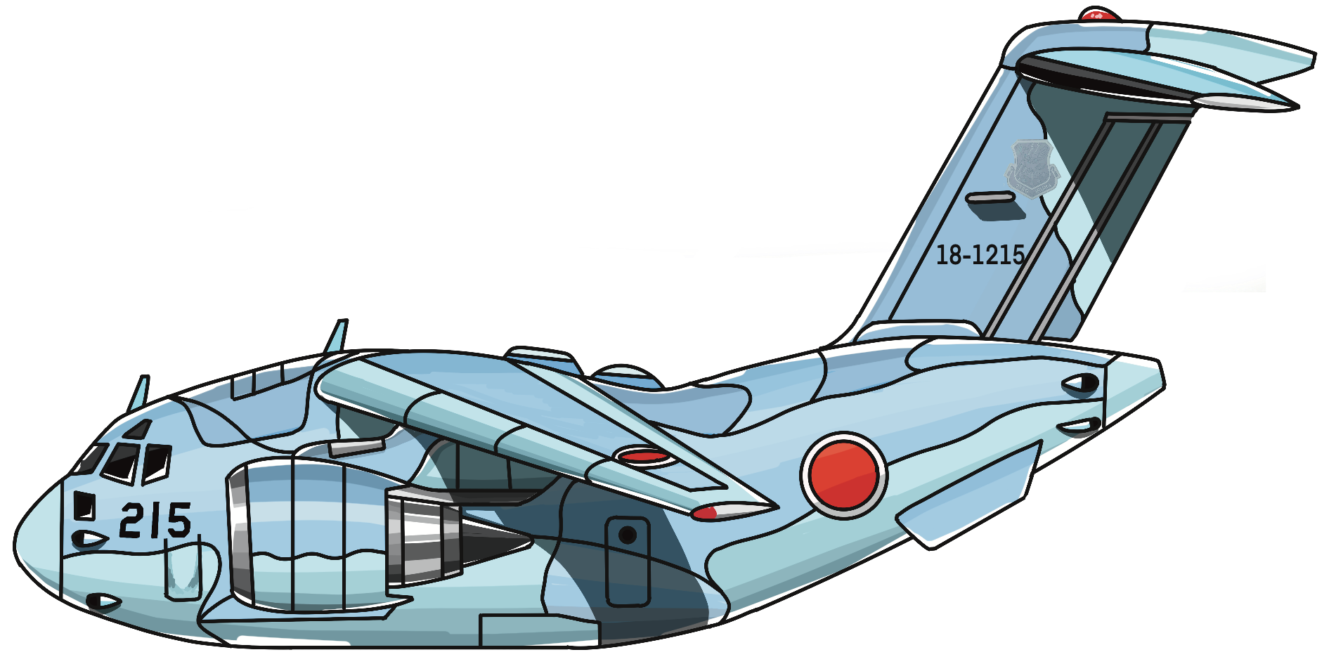 C-2 航空自衛隊　イラスト