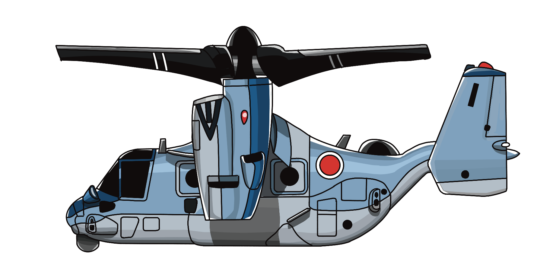 オスプレイ　イラスト　かわいい　V22
