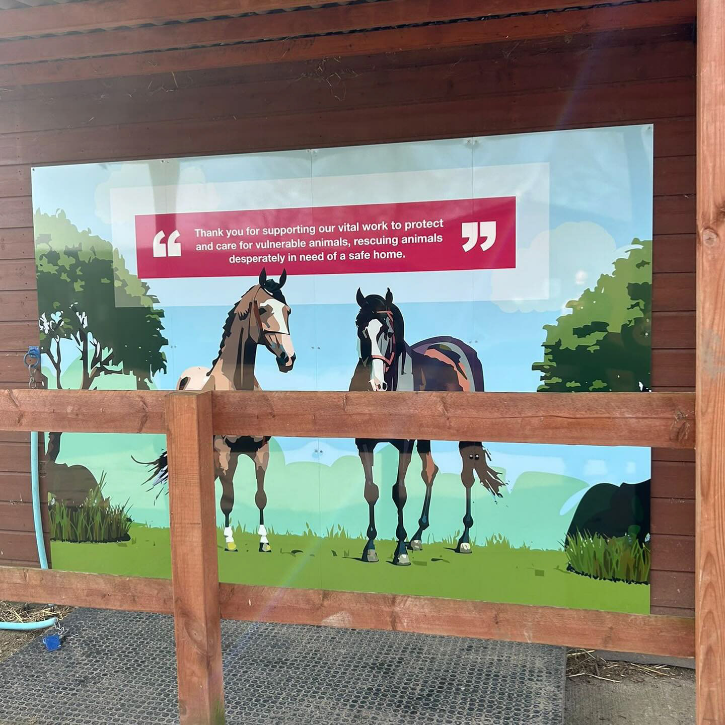 Horse Signage to promote the message of the Sanctuary