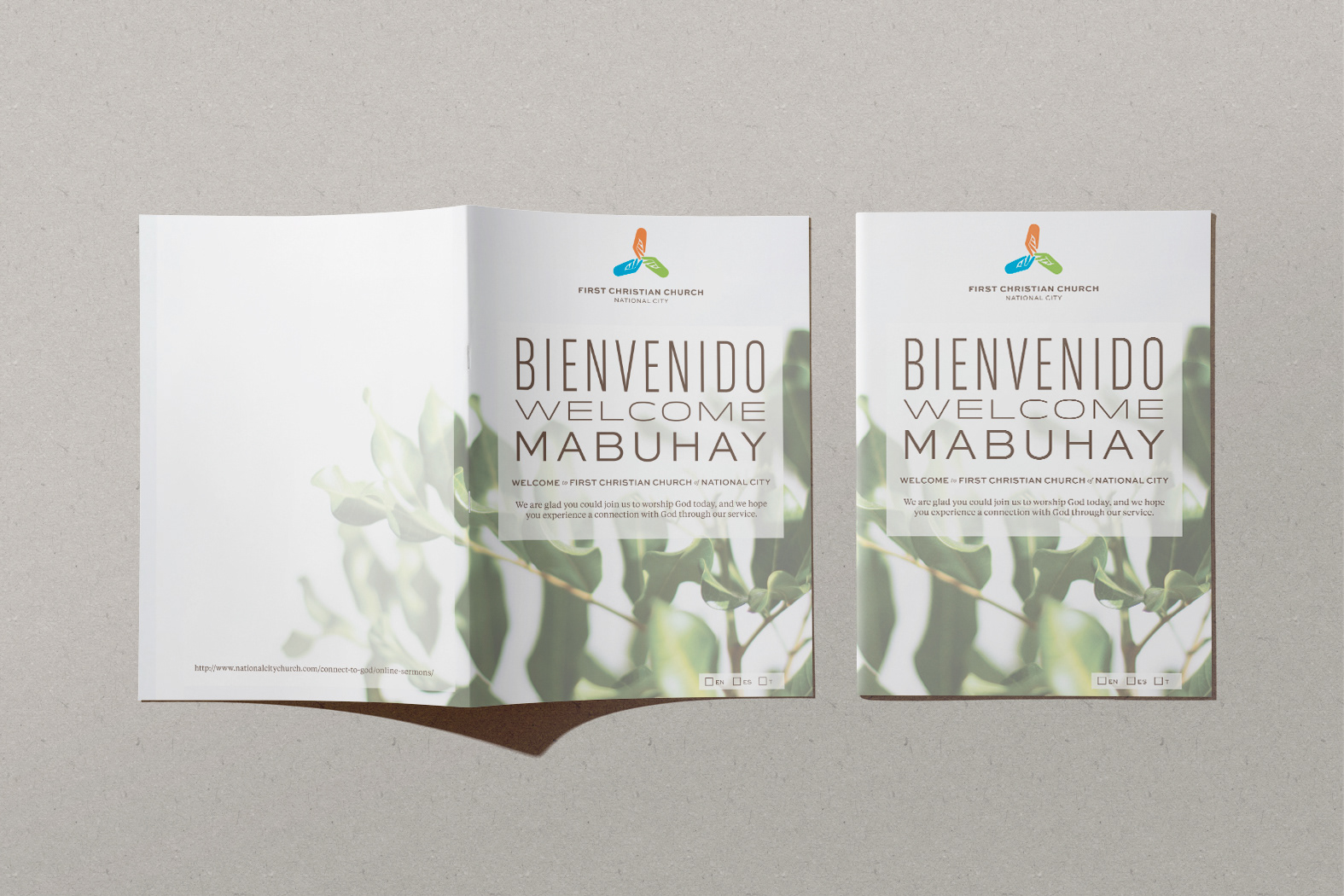 Bulletin shells were left blank on the other side so staff could easily update information in English, Tagalog, and Spanish with Microsoft Word.