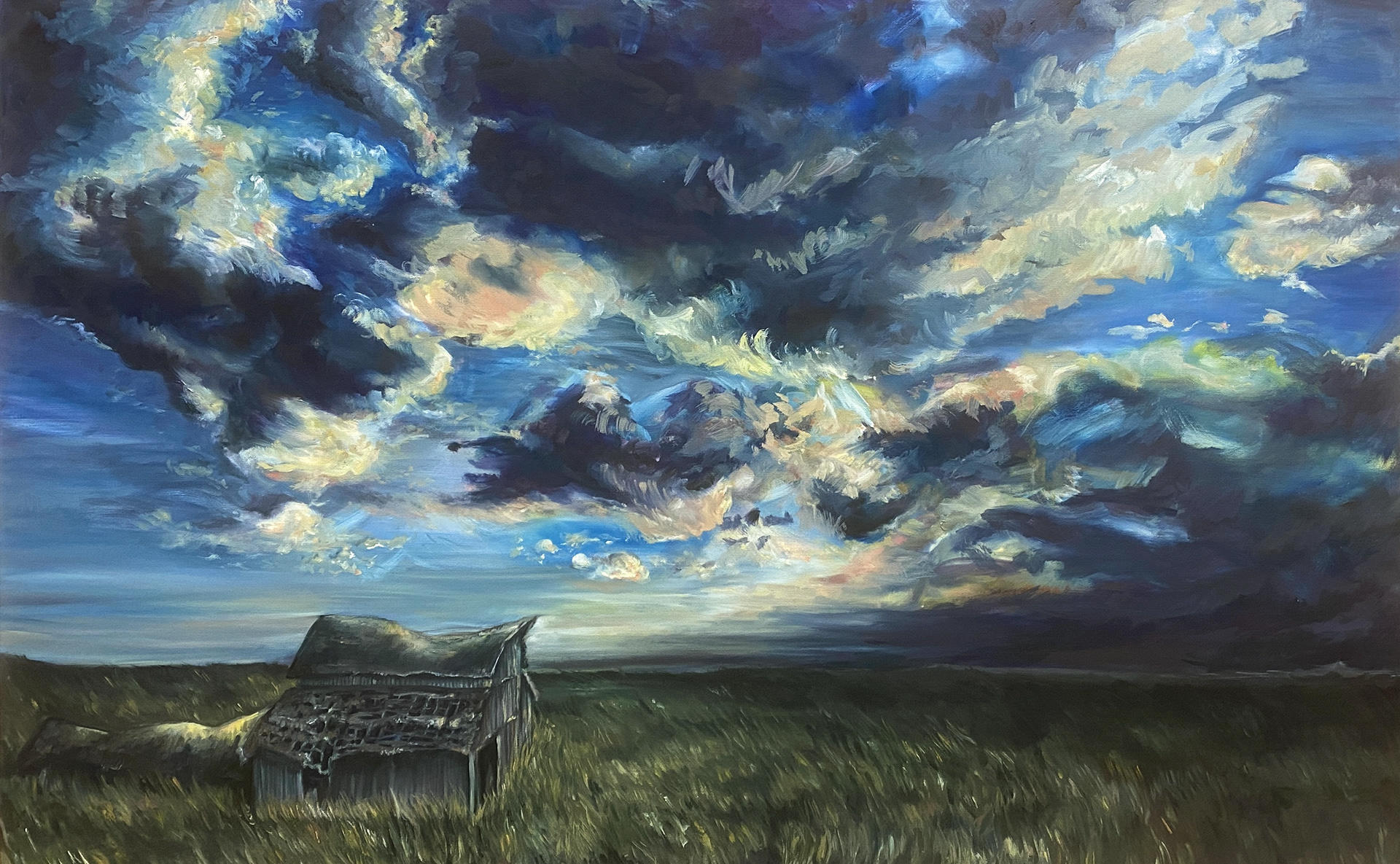 The Storm that Comes with Progress, 2021, 36"x48"