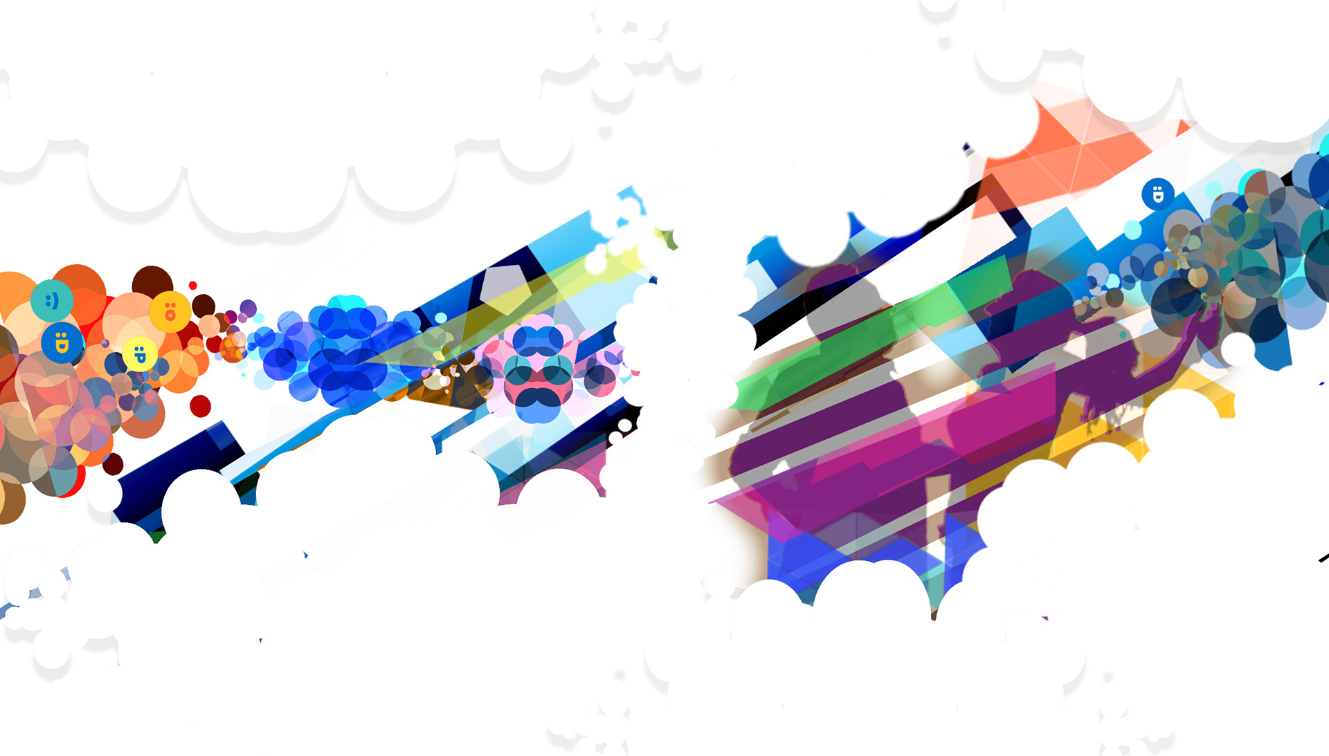 Ilustrative Style frams created for LED wall (v2)
