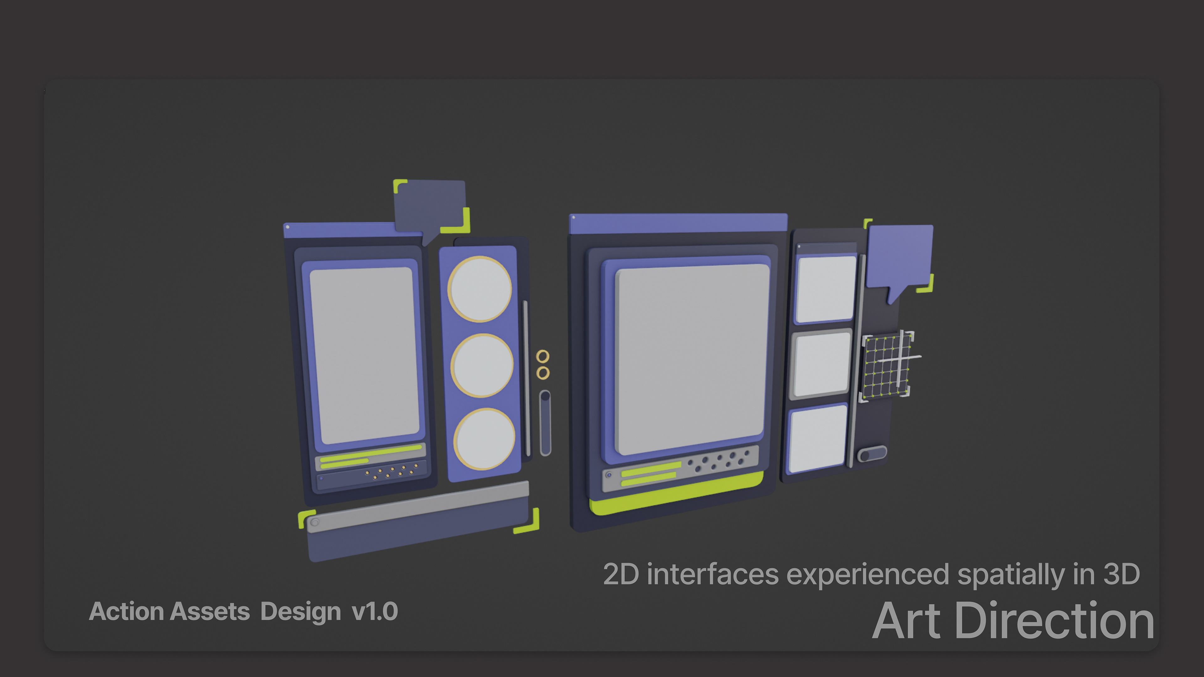 3D Concept for Our Action Object 3d interface