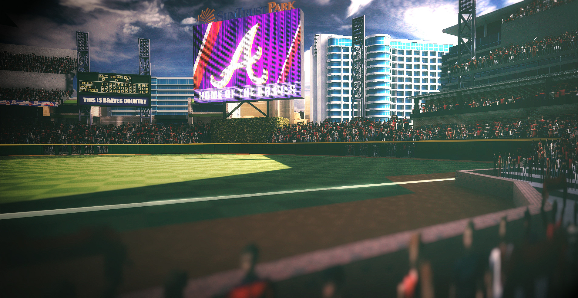 Unity Final in game screenshot of the experience taken for right field foul line.