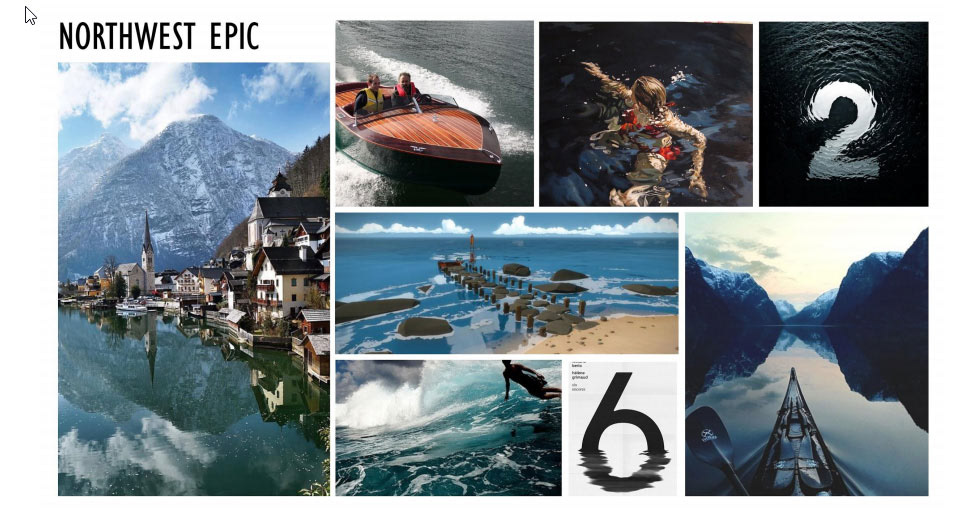 Early moodboard images