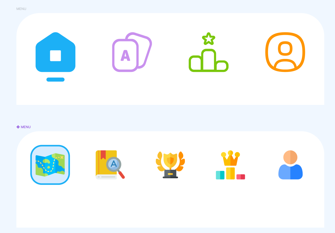 Новые иконки Меню