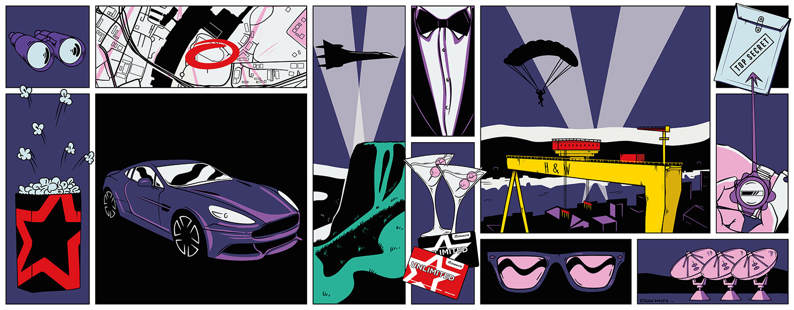 Cineworld Mural - James Bond