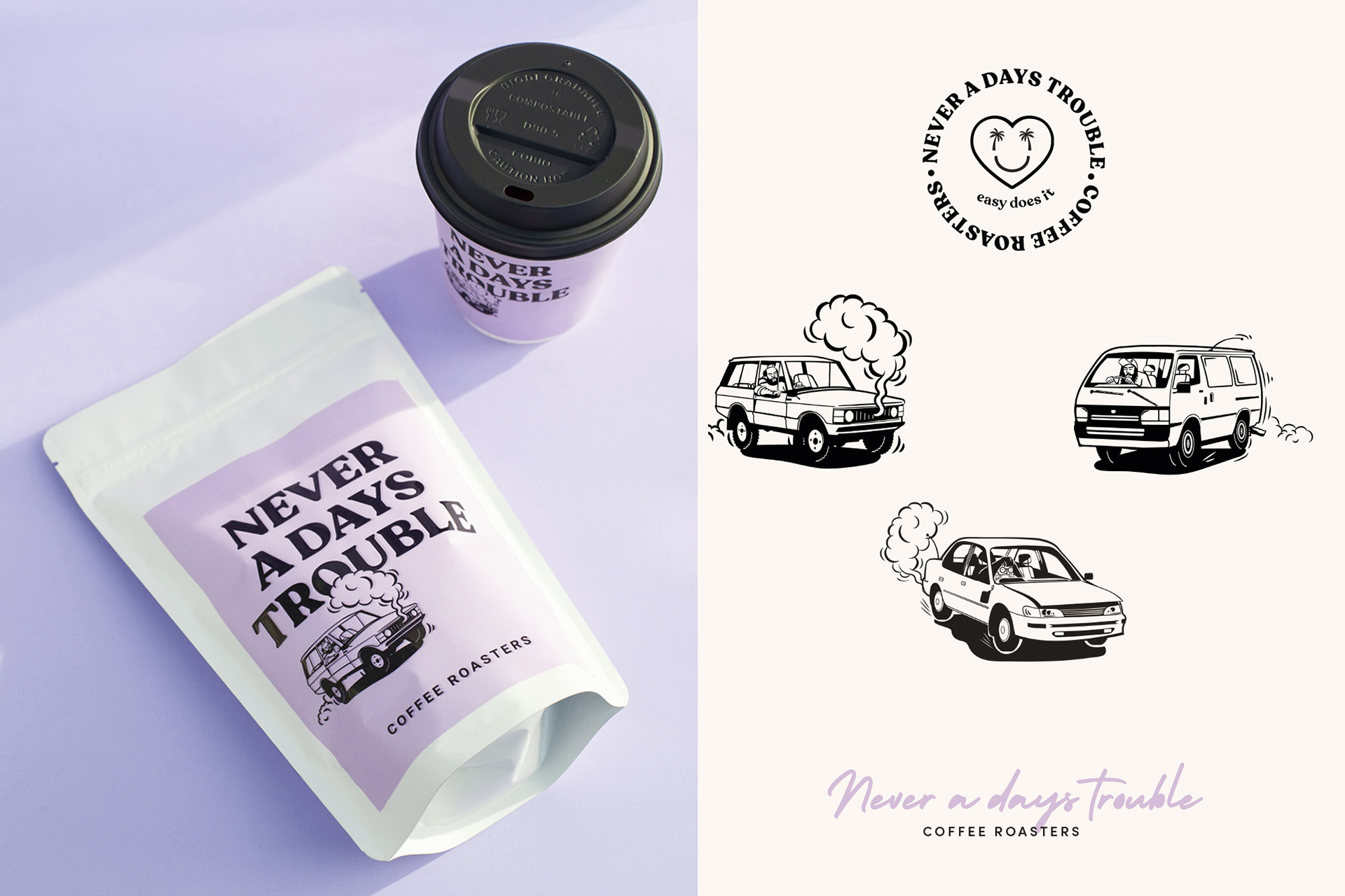 Never a days trouble coffee roasters - www.neveradaystrouble.com