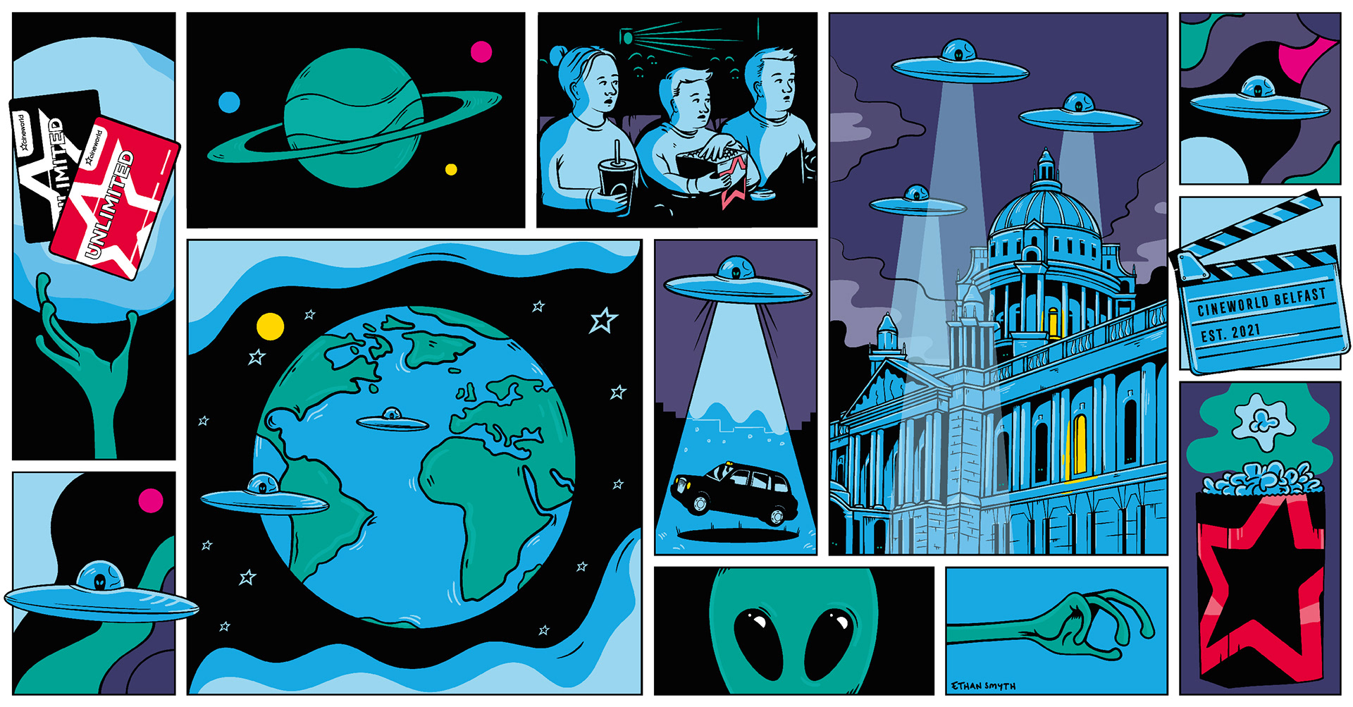 Cineworld Mural - Belfast Invasion