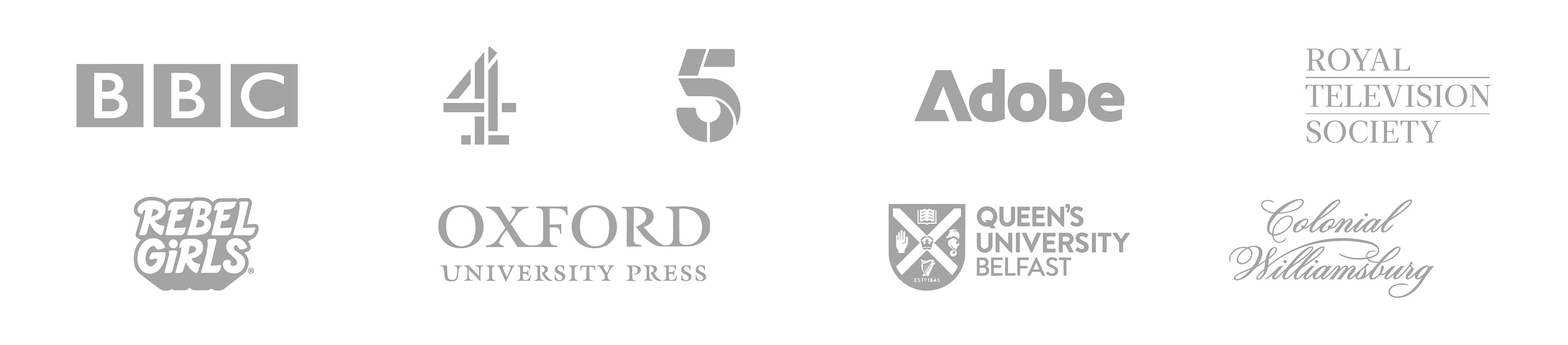 Ethan Smyth - BBC, Channel 4, Channel 5, Adobe, Royal Television Society, Rebel Girls, Oxford University Press, Queens University Belfast, Colonial Williamsburg
