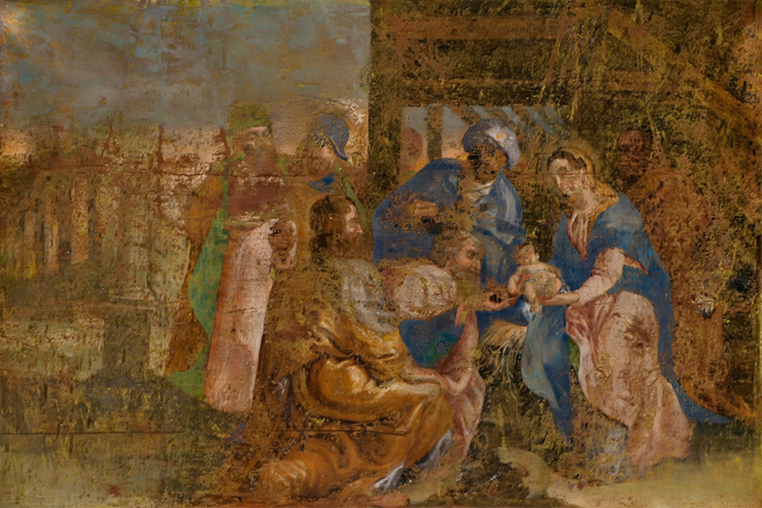 Detalle del retablo de Ntra. Sra. de la Asunción, Villatuerta.