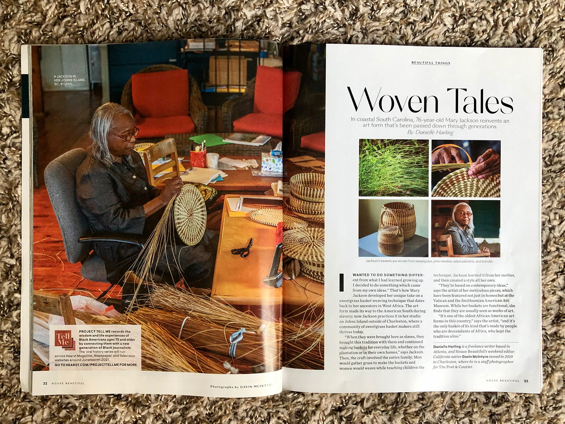 Original Woven Tales Spread in House Beautiful