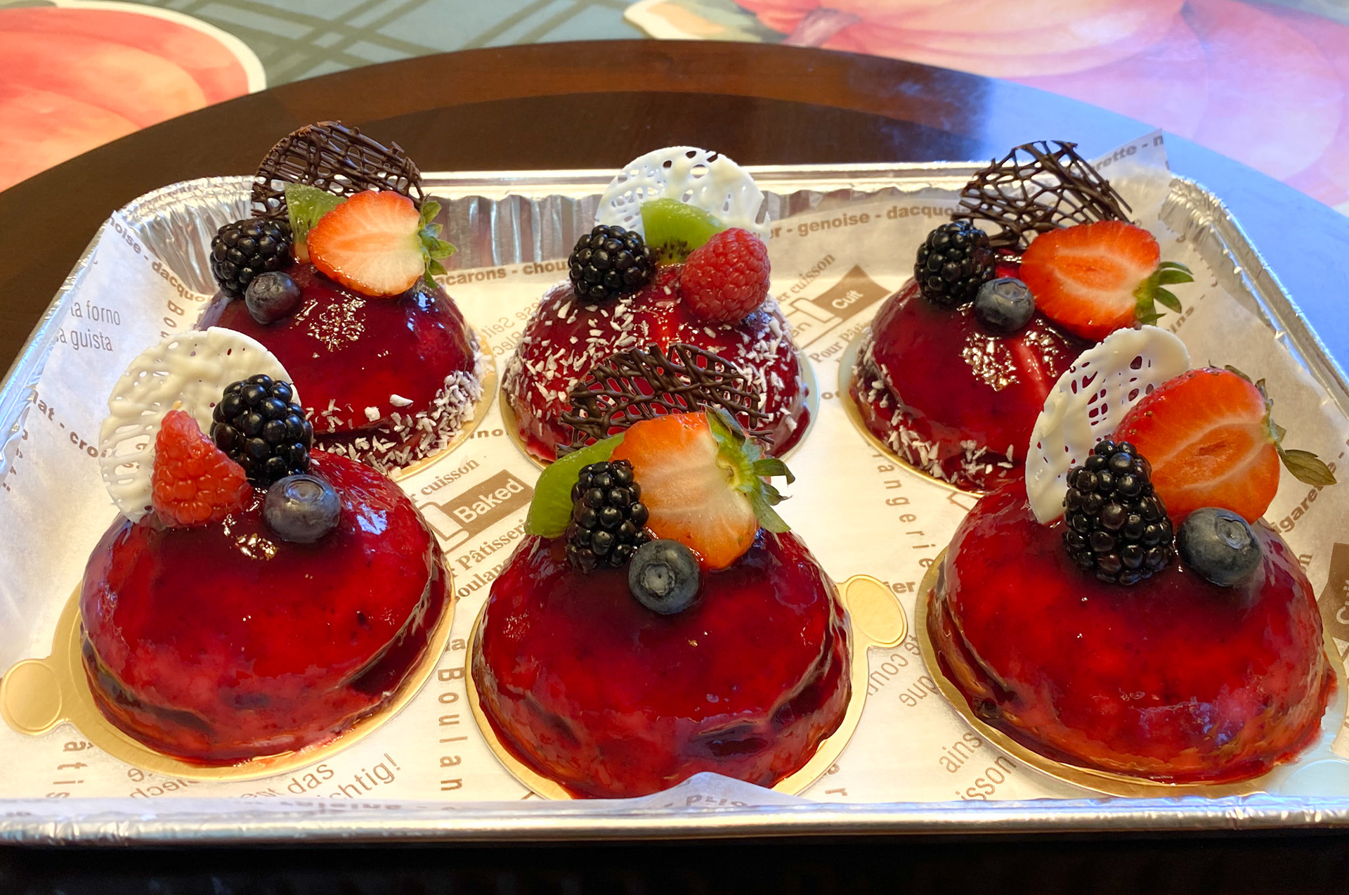 Mixed Berry Mousse Dome Cakes